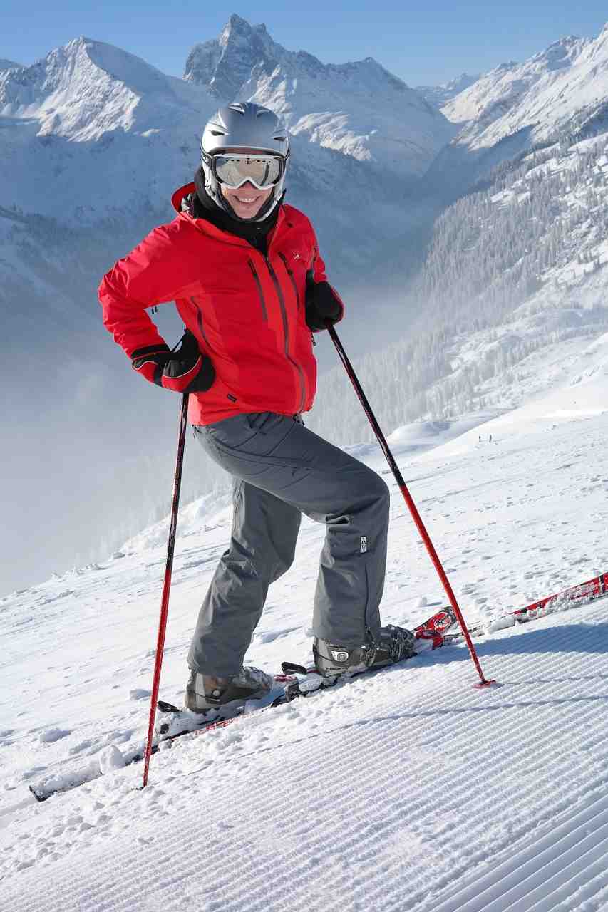 skieur, ski, piste de ski
